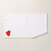 3D Rotes Herz Badhandtuch Set (Handtuch)