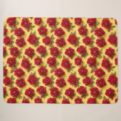 3D rotes Rosenmuster Sherpadecke (Vorderseite (Horizontal))