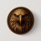 3D Royal Eagle Head Medallion Style Button (Vorderseite)