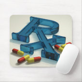 3D-RX-Symbol mit Kapseln Mousepad (Mit Mouse)