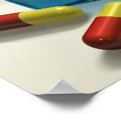 3D-RX-Symbol mit Kapseln Poster (Ecke)