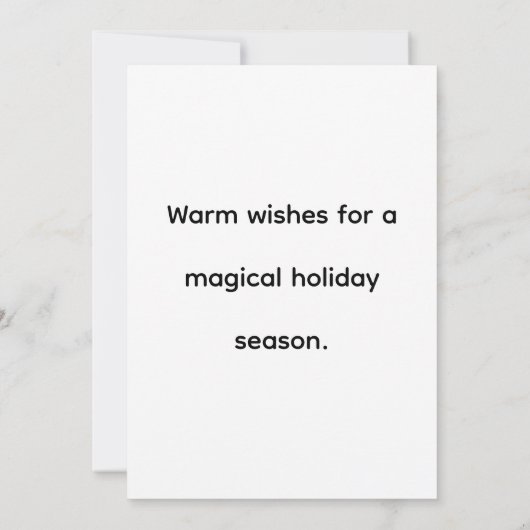 3D Santa Claus Christmas Greeting Card – Festive H (Rückseite)