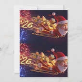 3D Santa Claus Christmas Greeting Card – Festive H (Vorderseite)