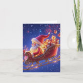 3D Santa Claus Christmas Greeting Card – Festive H Karte (Vorderseite)
