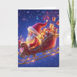 3D Santa Claus Christmas Greeting Card – Festive H Karte