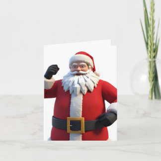 3D Santa Claus Christmas Greeting Card – Festive H Karte