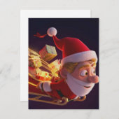 3D Santa Claus Christmas Greeting Card – Festive H Mitteilungskarte (Vorne/Hinten)