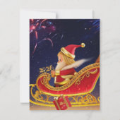 3D Santa Claus Christmas Greeting Card – Festive H Mitteilungskarte (Vorderseite)