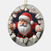 3d Santa Clause Keramik Ornament (Links)