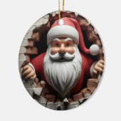 3d Santa Clause Keramik Ornament (Links)