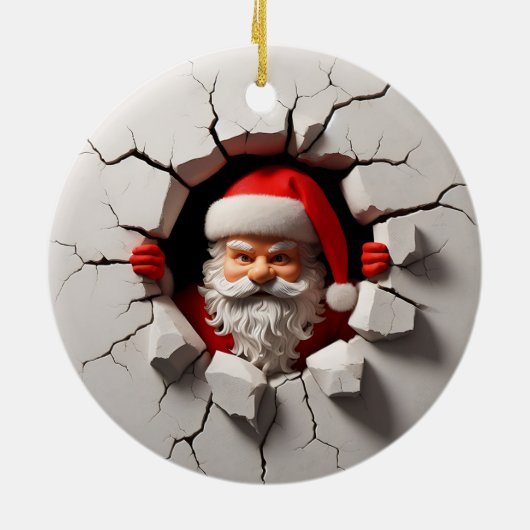 3d Santa Clause Keramik Ornament (Hinten)