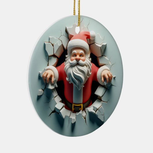 3d Santa Clause Keramik Ornament (Rechts)