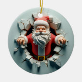 3d Santa Clause Keramik Ornament (Vorne)
