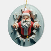 3d Santa Clause Keramik Ornament (Links)