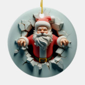 3d Santa Clause Keramik Ornament (Hinten)