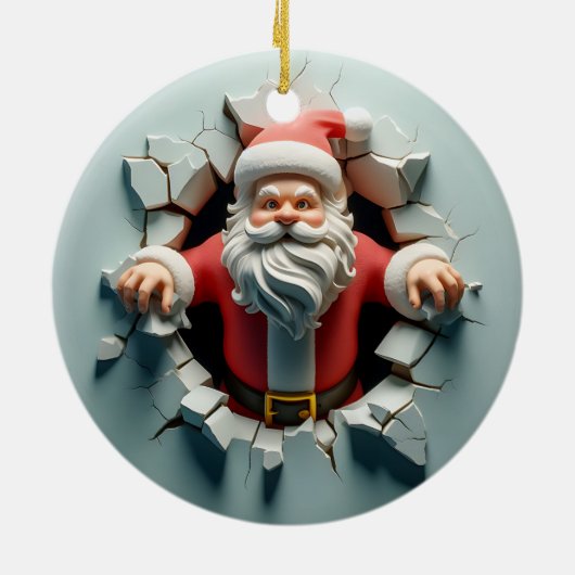 3d Santa Clause Keramik Ornament (Hinten)