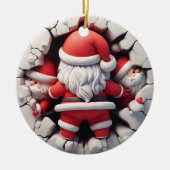 3d Santa Clause Keramik Ornament (Vorne)