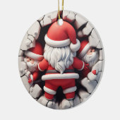 3d Santa Clause Keramik Ornament (Links)