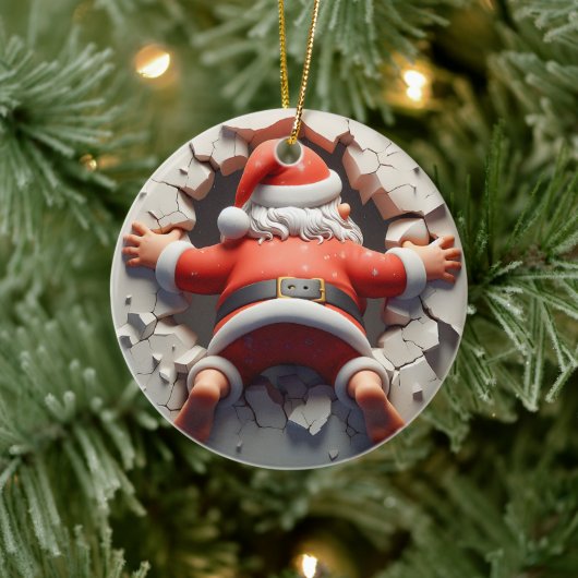 3d Santa Clause Keramik Ornament (Baum)