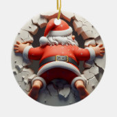 3d Santa Clause Keramik Ornament (Vorne)