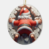 3d Santa Clause Keramik Ornament (Links)