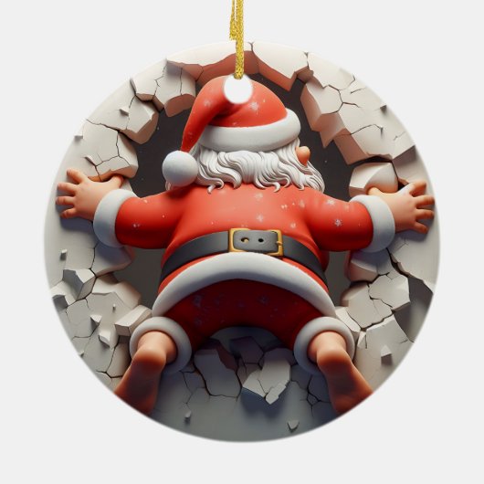 3d Santa Clause Keramik Ornament (Hinten)