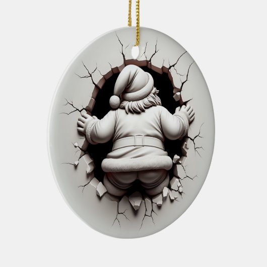 3d Santa Clause Keramik Ornament (Rechts)