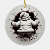 3d Santa Clause Keramik Ornament (Vorne)