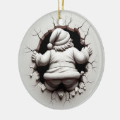 3d Santa Clause Keramik Ornament (Links)