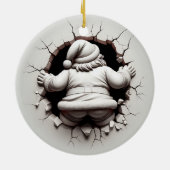 3d Santa Clause Keramik Ornament (Hinten)