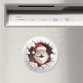 3D Santa Emerging from Ice Magnet (In Situ (Geschirrspüler))