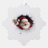 3D Santa Ornament Karte (Rückseite)