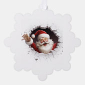 3D Santa Ornament Karte (Vorderseite)