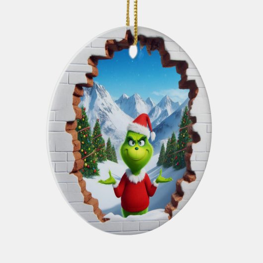 3D Sassy Elf Keramik Ornament (Rechts)