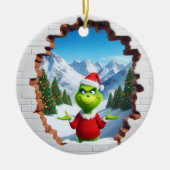 3D Sassy Elf Keramik Ornament (Vorne)