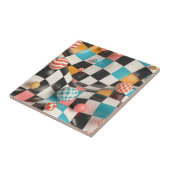 3D-Schachbrettgitter mit schwimmenden Scherben (2) Fliese (Seite)