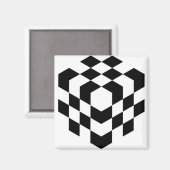 3D-Schachbrettwürfel Magnet (Vorderseite/Rückseite)
