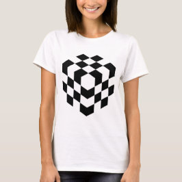 3D-Schachbrettwürfel T-Shirt