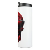 3D-Schädel mit roter Gravur und Sonnenbrille Thermosbecher (Nach rechts gedreht)