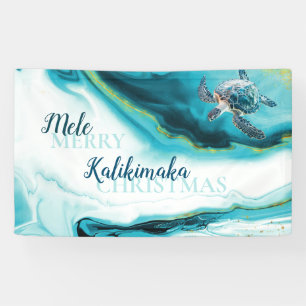 3D-Schildkröte   Mele Kalikimaka   Weihnachten Banner