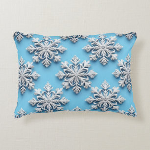 3D-Schneeflocken Dekokissen