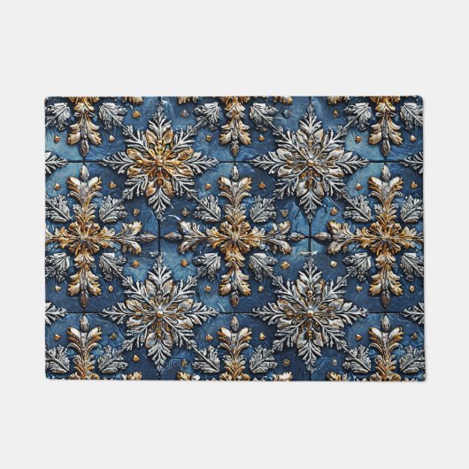 3D-Schneeflocken Fußmatte (Vorderseite)