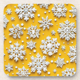 3D-Schneeflocken Getränkeuntersetzer