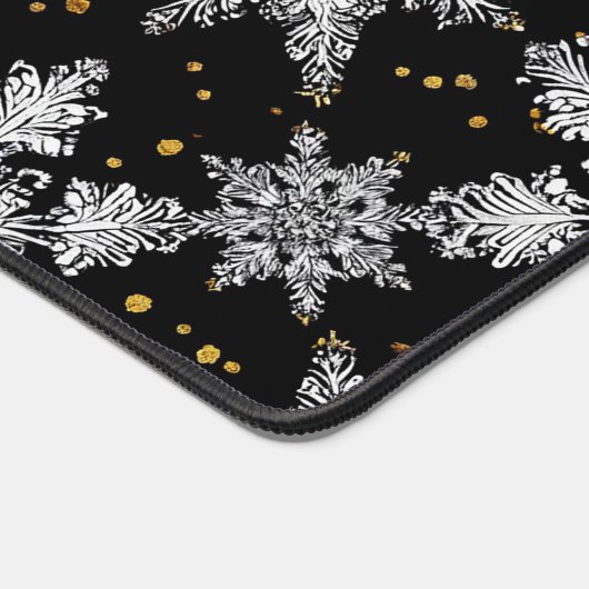 3D-Schneeflocken Schreibtischunterlage (Ecke)