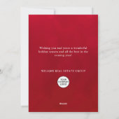 3D-Schneeflocken Weihnachtsbaum Unternehmensgrüße Feiertagskarte (Rückseite)