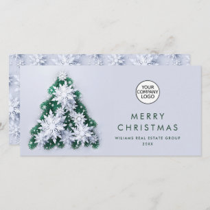 3D-Schneeflocken Weihnachtsbaum Unternehmensgrüße Feiertagskarte