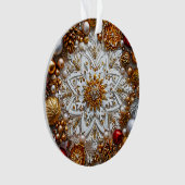 3D-Schneeflockenschmuck Ornament (Vorderseite)