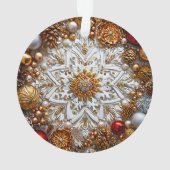 3D-Schneeflockenschmuck Ornament (Rückseite)