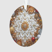 3D-Schneeflockenschmuck Ornament (Vorderseite)