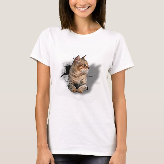 3d Schöne und lustige Katze T-Shirt (Vorderseite)